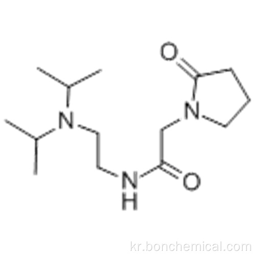 1- 피 롤리 딘 아세트 아미드, N- [2- [비스 (1- 메틸 에틸) 아미노] 에틸] -2- 옥소 -CAS 68497-62-1